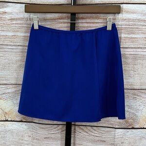Lands' End Blue Mini A-Line Sarong Cover Up Size S